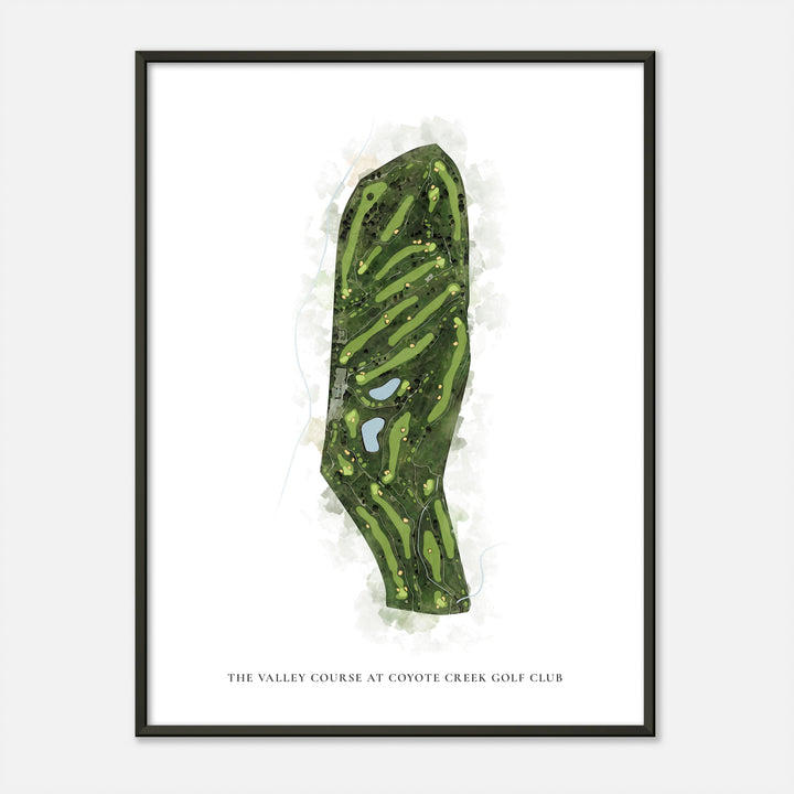 Print of The Valley Course At Coyote Creek Golf Club Classic Map