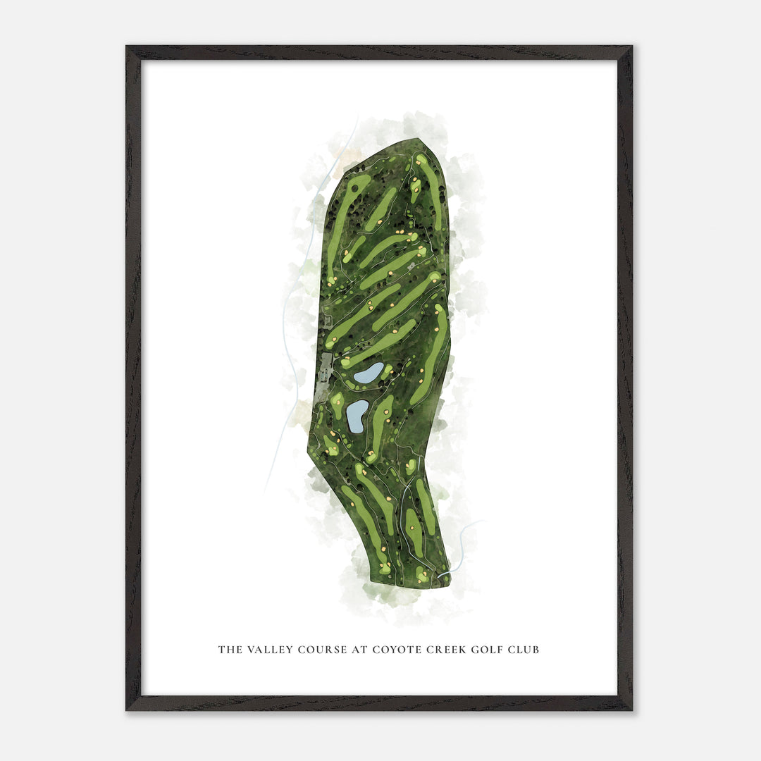 Print of The Valley Course At Coyote Creek Golf Club Classic Map