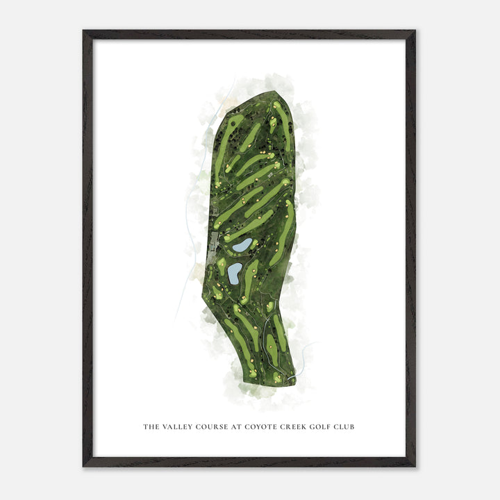 Print of The Valley Course At Coyote Creek Golf Club Classic Map