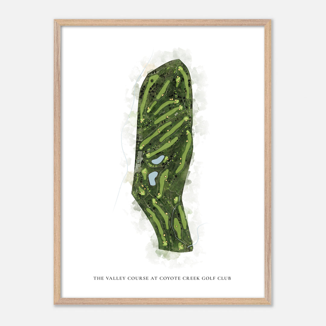 Print of The Valley Course At Coyote Creek Golf Club Classic Map