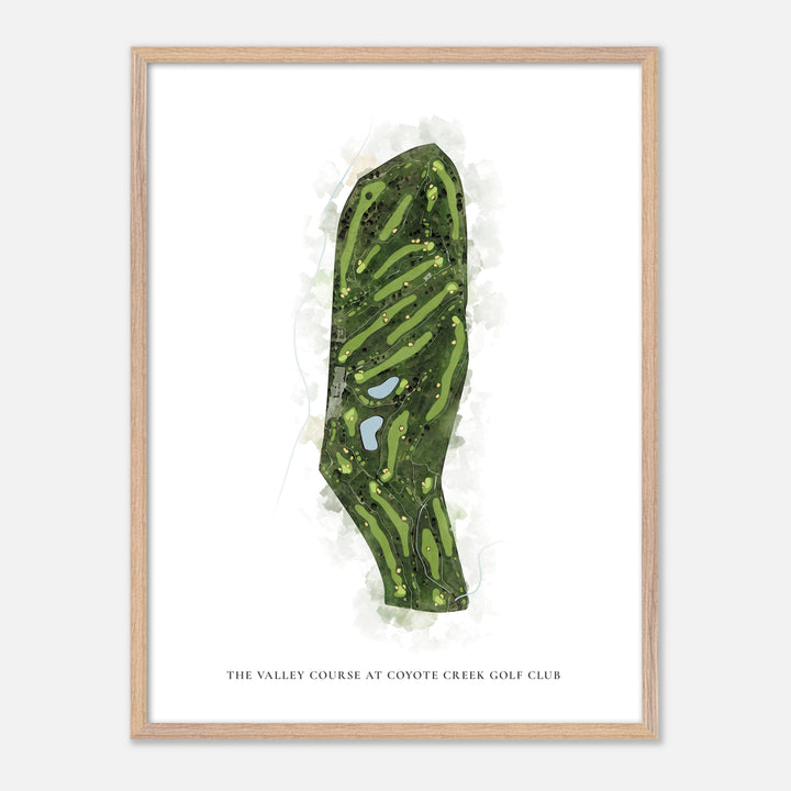Print of The Valley Course At Coyote Creek Golf Club Classic Map