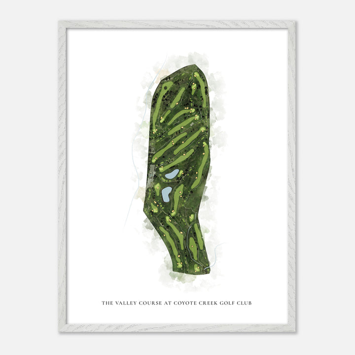 Print of The Valley Course At Coyote Creek Golf Club Classic Map