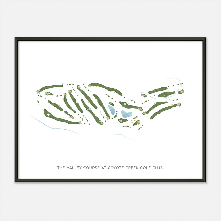 Print of The Valley Course At Coyote Creek Golf Club Modern Map