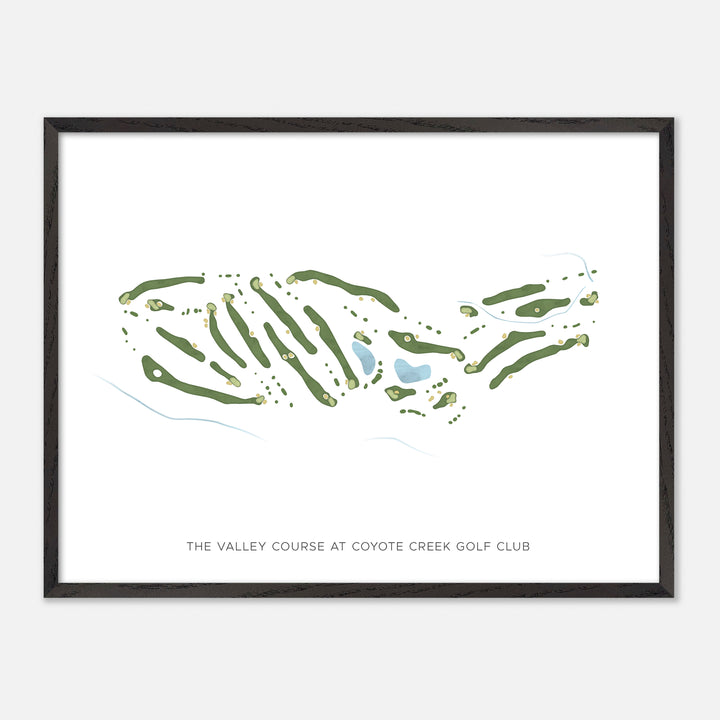Print of The Valley Course At Coyote Creek Golf Club Modern Map