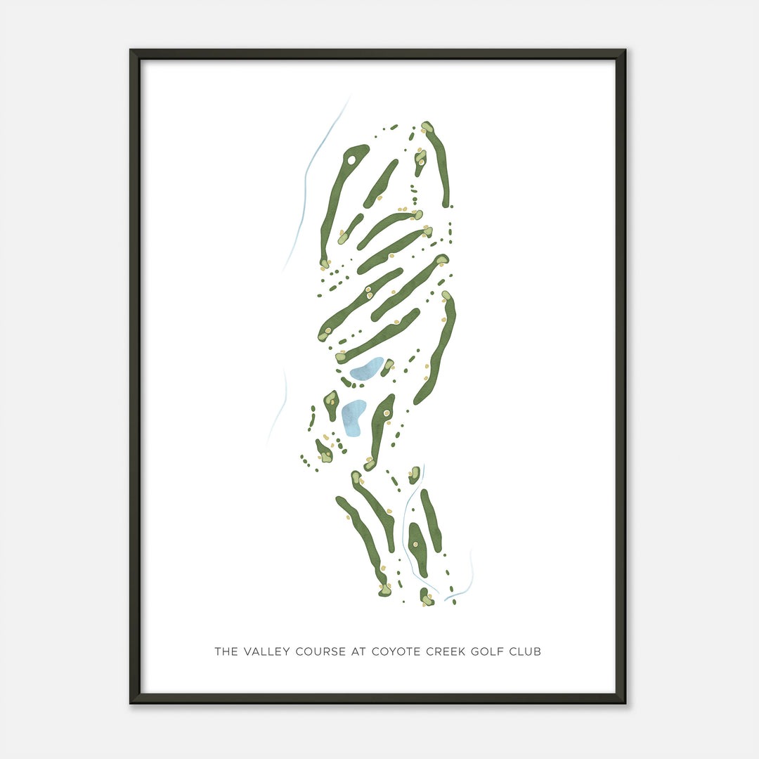 Print of The Valley Course At Coyote Creek Golf Club Modern Map