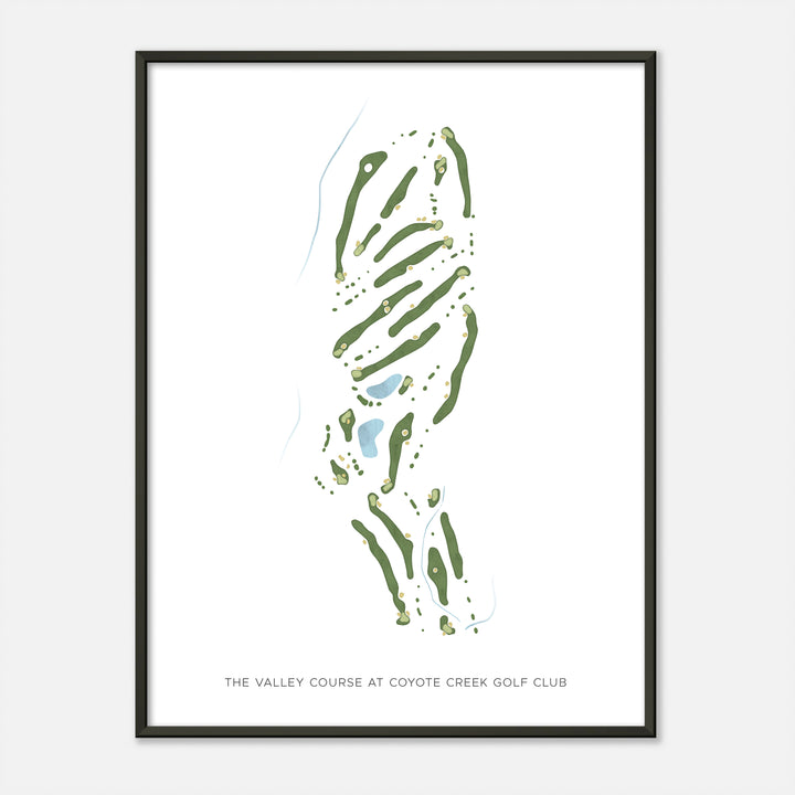 Print of The Valley Course At Coyote Creek Golf Club Modern Map