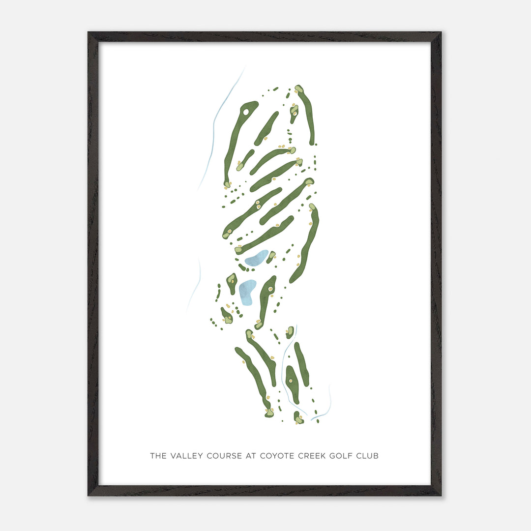 Print of The Valley Course At Coyote Creek Golf Club Modern Map