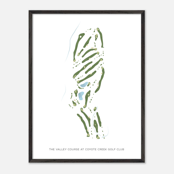 Print of The Valley Course At Coyote Creek Golf Club Modern Map