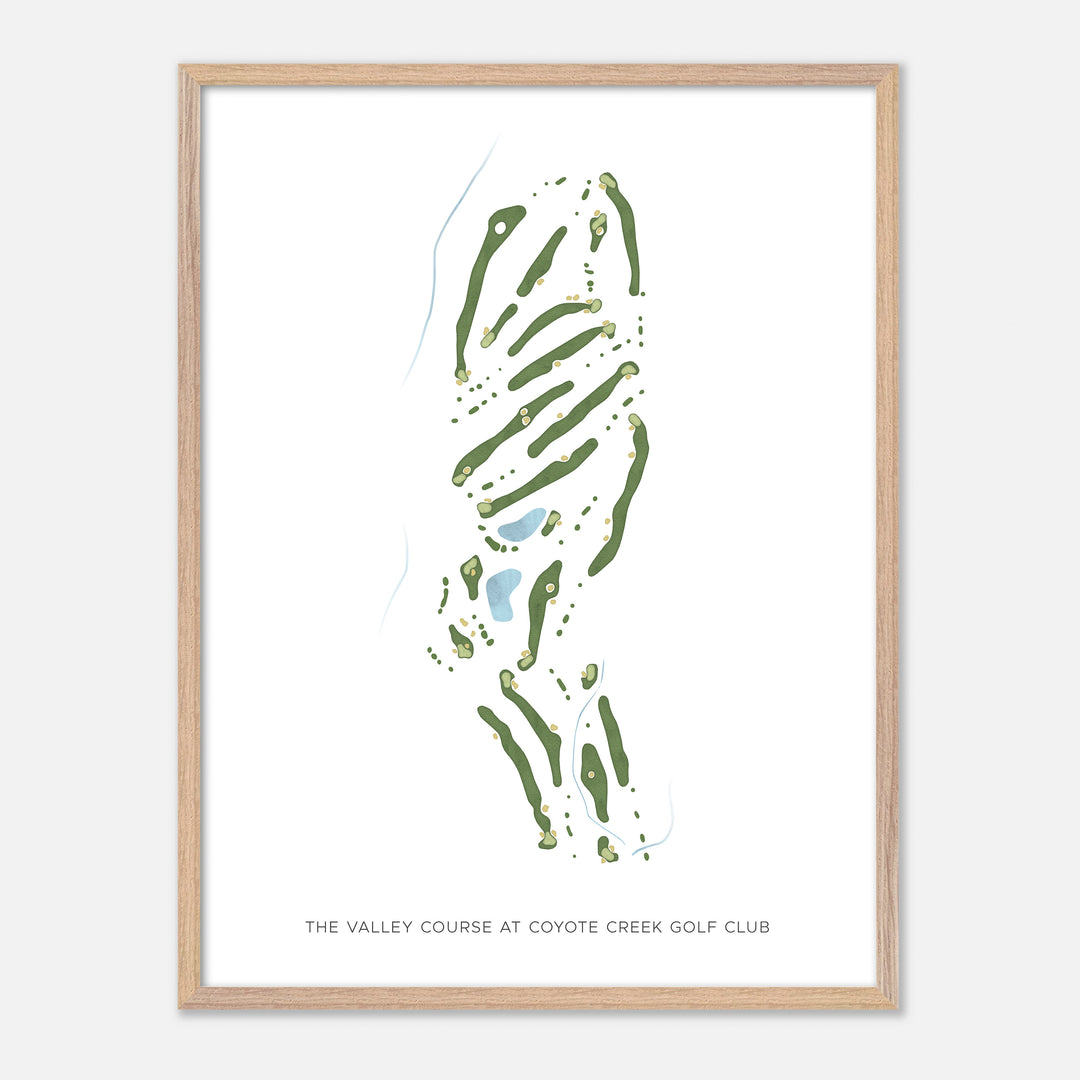 Print of The Valley Course At Coyote Creek Golf Club Modern Map