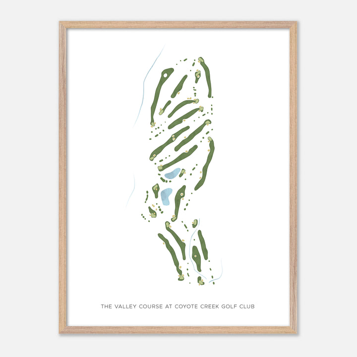 Print of The Valley Course At Coyote Creek Golf Club Modern Map