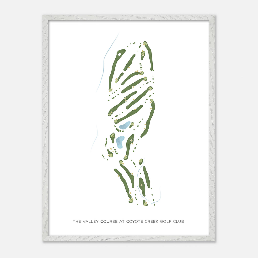 Print of The Valley Course At Coyote Creek Golf Club Modern Map