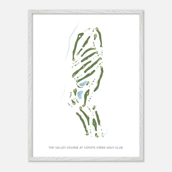 Print of The Valley Course At Coyote Creek Golf Club Modern Map