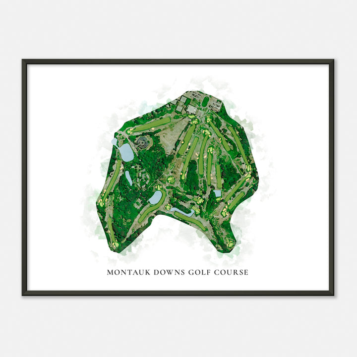 Print of Montauk Downs Golf Course Classic Map