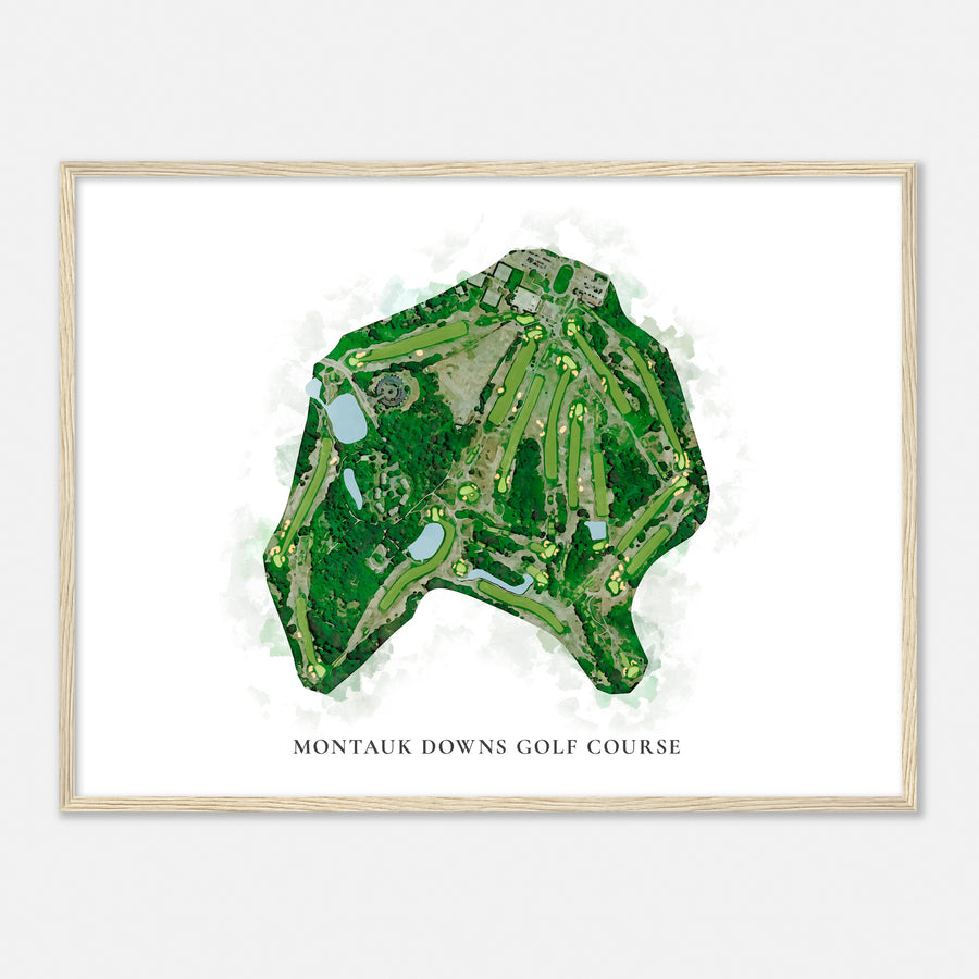 Print of Montauk Downs Golf Course Classic Map
