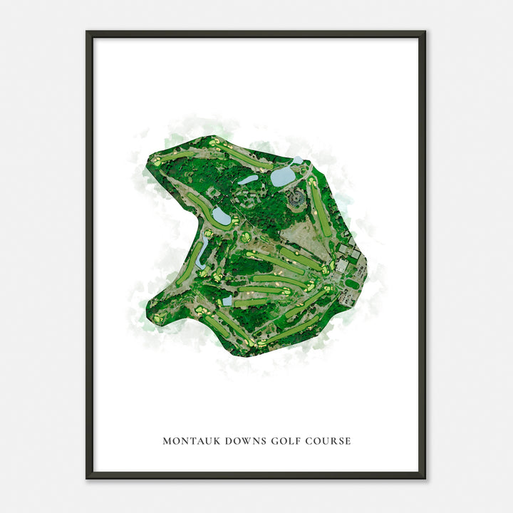 Print of Montauk Downs Golf Course Classic Map