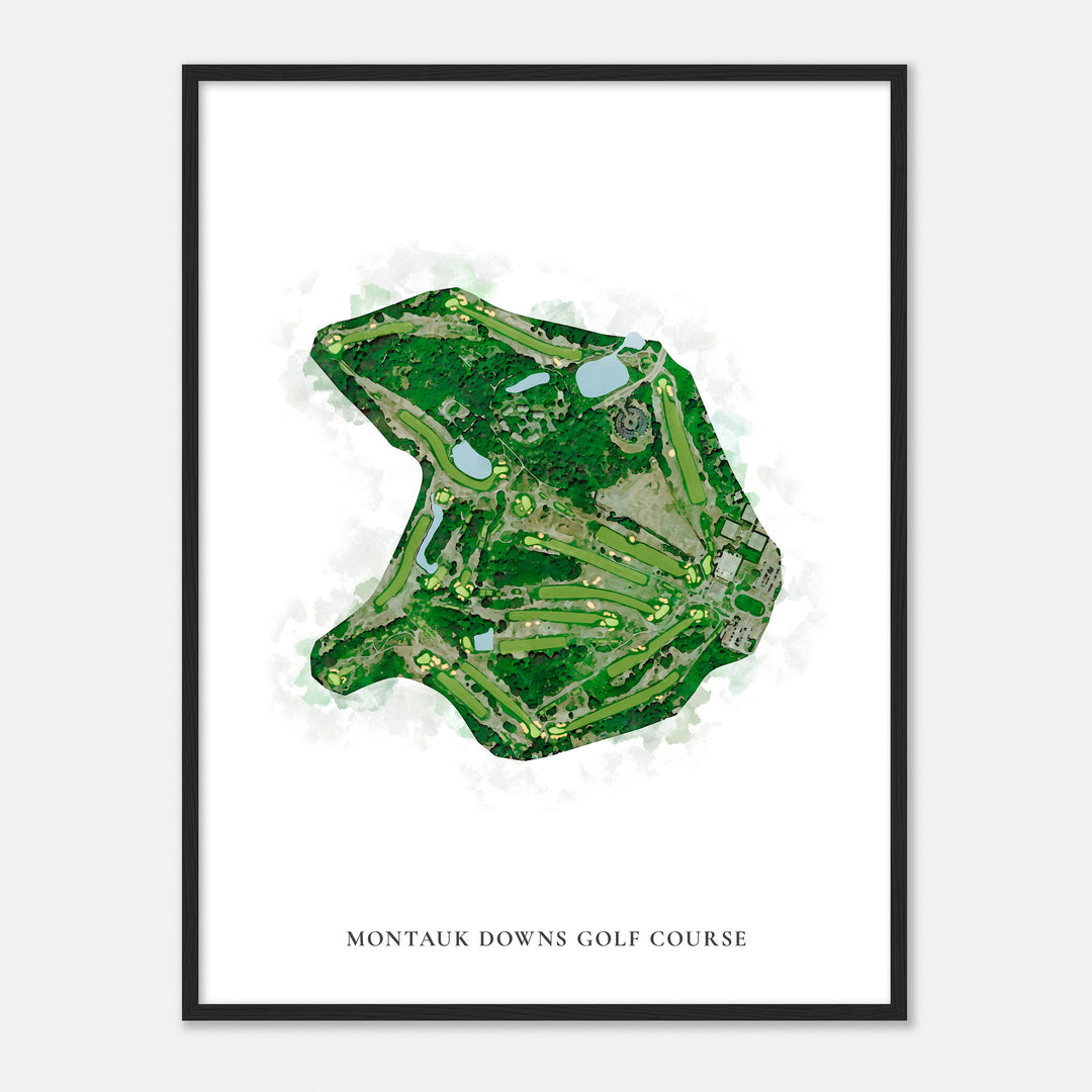 Print of Montauk Downs Golf Course Classic Map