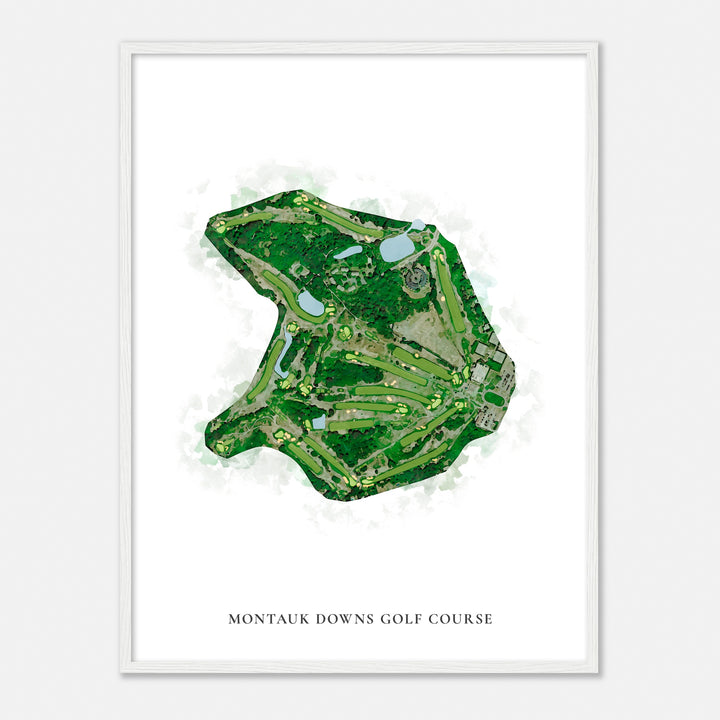 Print of Montauk Downs Golf Course Classic Map