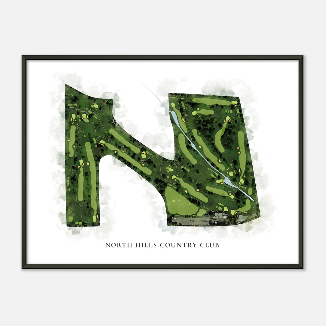 Print of North Hills Country Club Classic Map