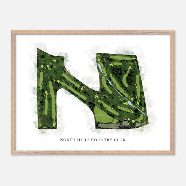 Print of North Hills Country Club Classic Map