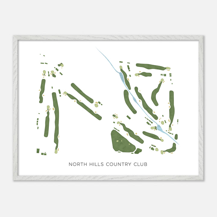 Print of North Hills Country Club Modern Map