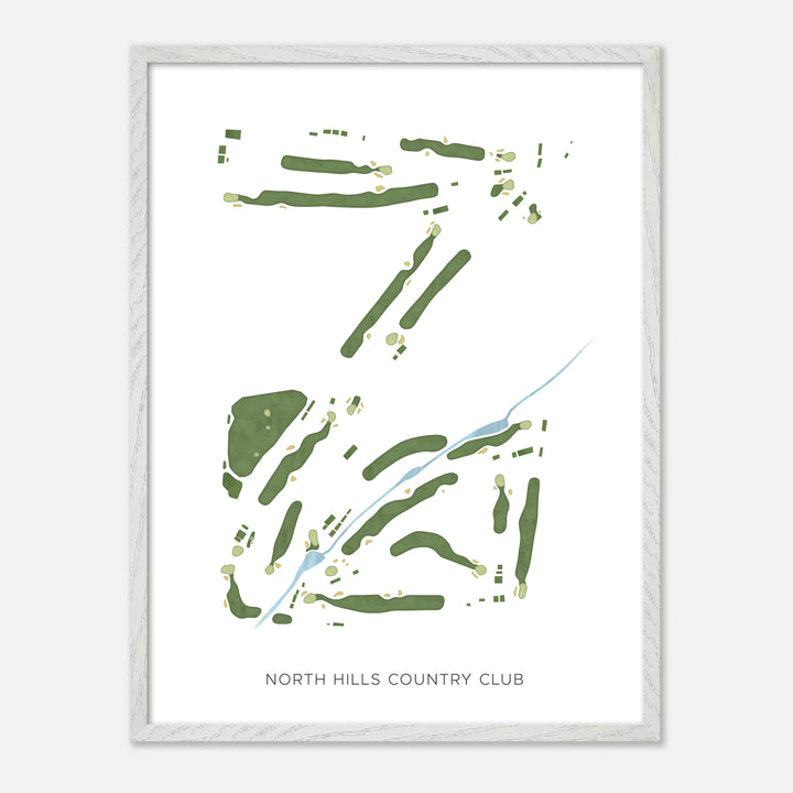 Print of North Hills Country Club Modern Map