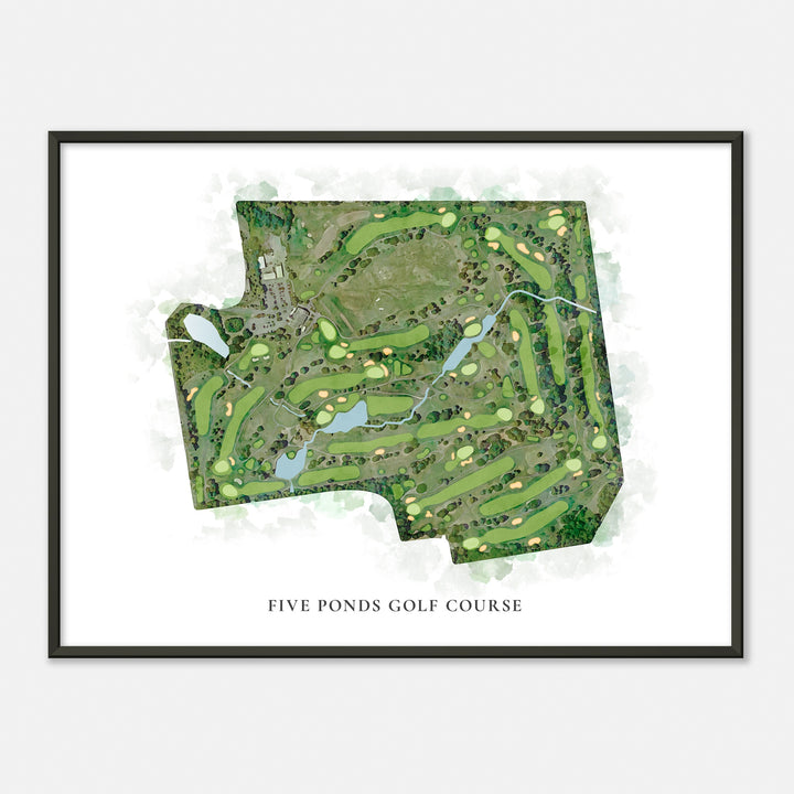 Print of Five Ponds Golf Course Classic Map