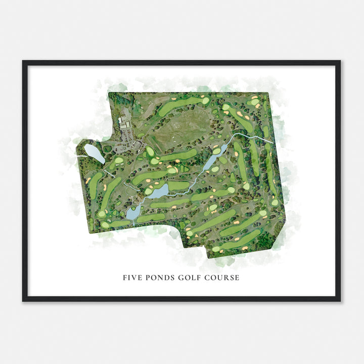 Print of Five Ponds Golf Course Classic Map