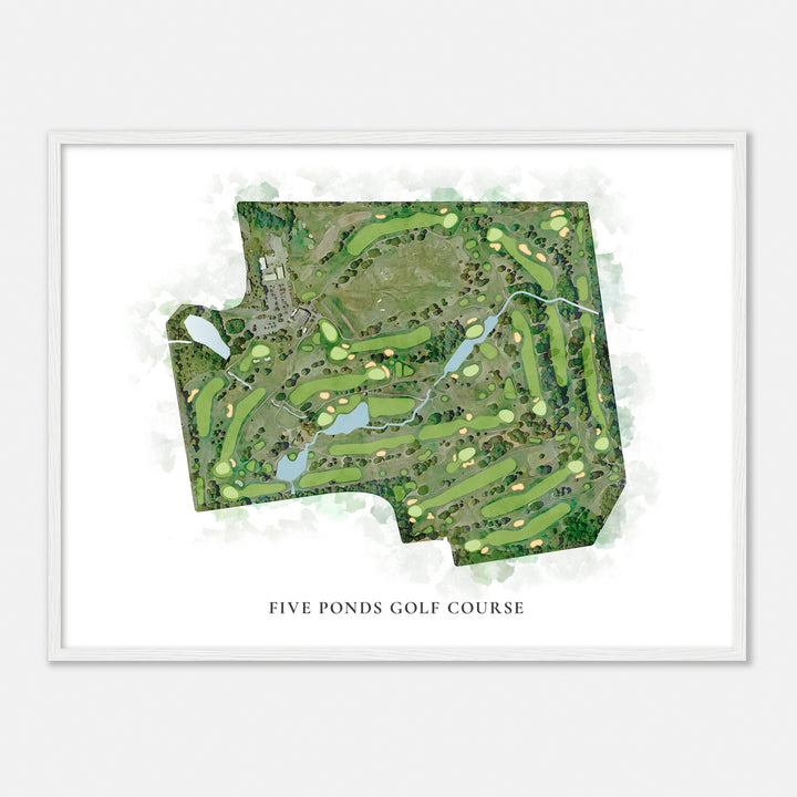 Print of Five Ponds Golf Course Classic Map