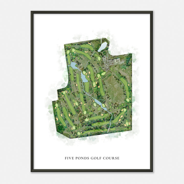 Print of Five Ponds Golf Course Classic Map