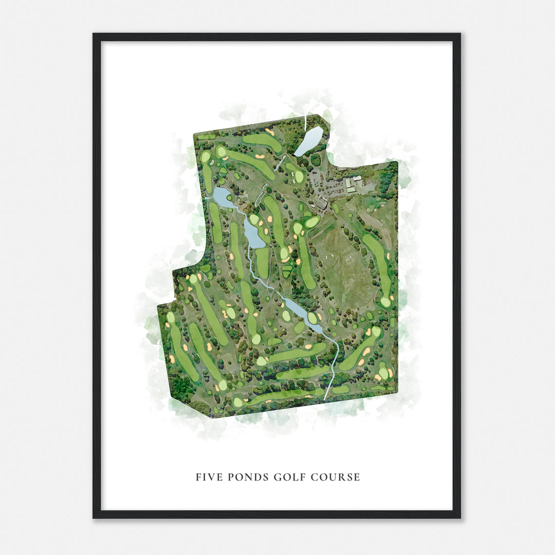 Print of Five Ponds Golf Course Classic Map