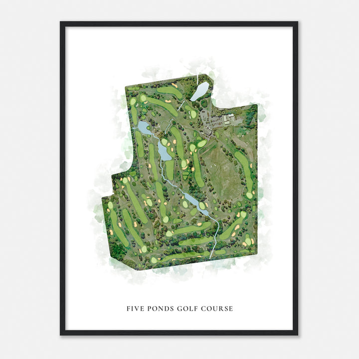 Print of Five Ponds Golf Course Classic Map