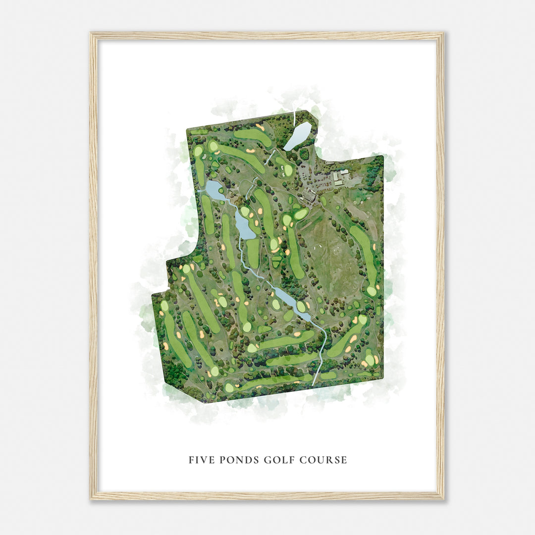 Print of Five Ponds Golf Course Classic Map