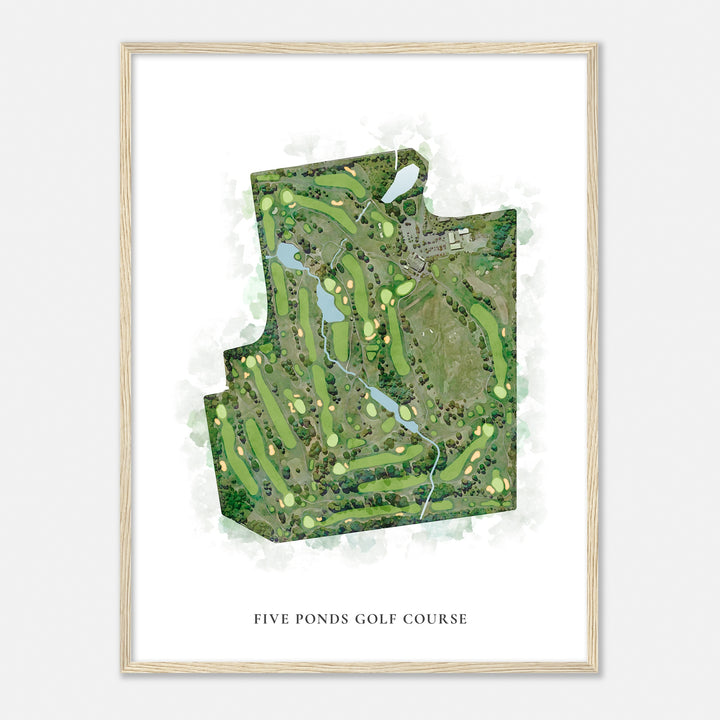 Print of Five Ponds Golf Course Classic Map