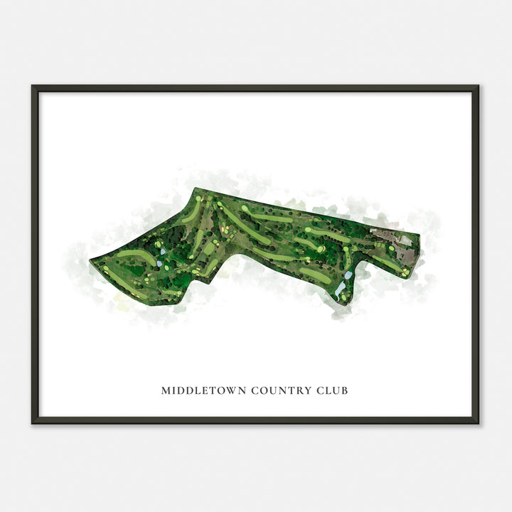 Print of Middletown Country Club Classic Map