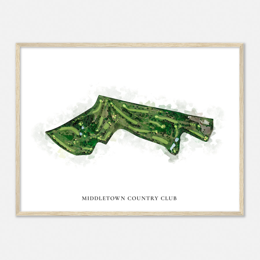 Print of Middletown Country Club Classic Map