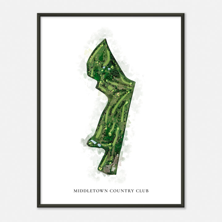 Print of Middletown Country Club Classic Map