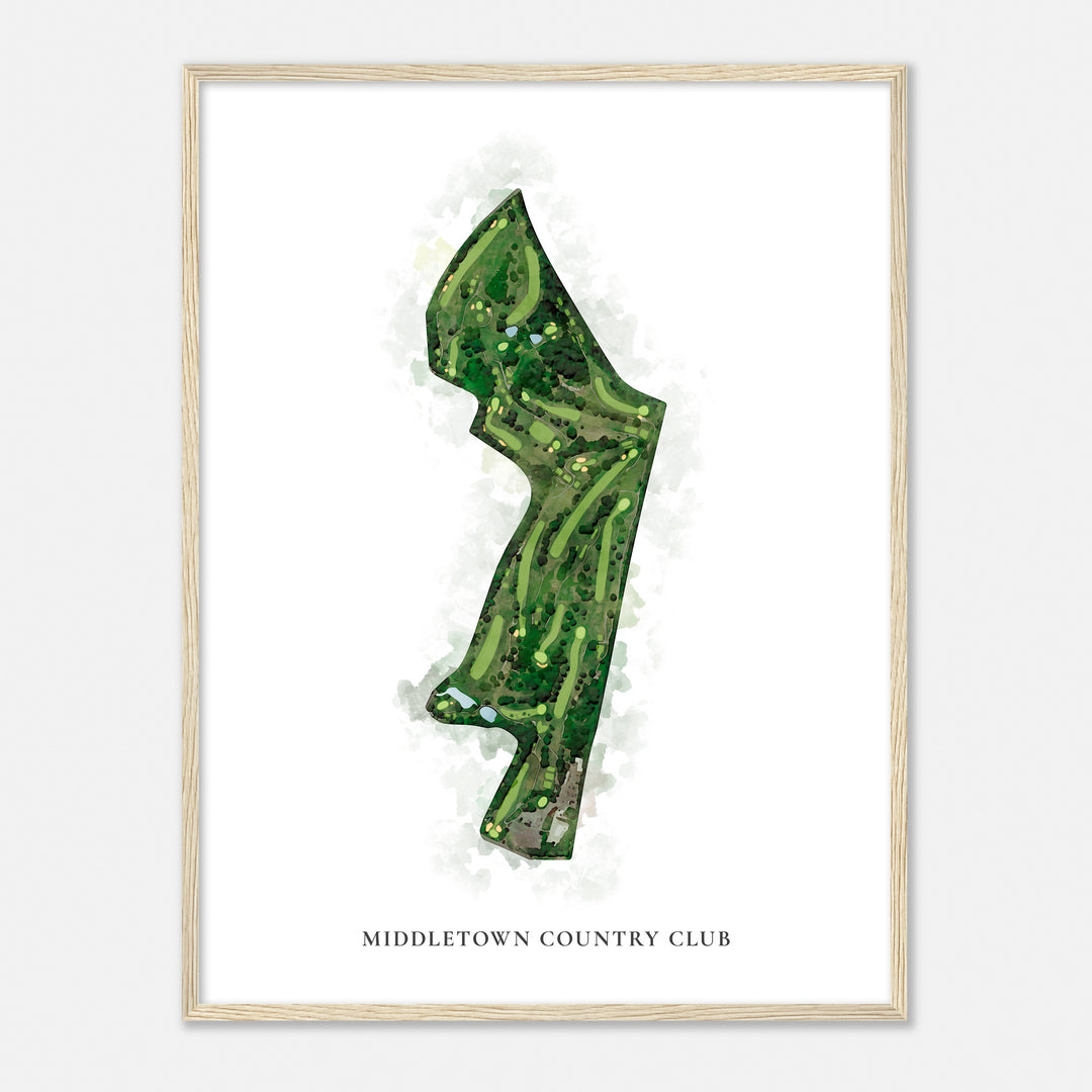 Print of Middletown Country Club Classic Map
