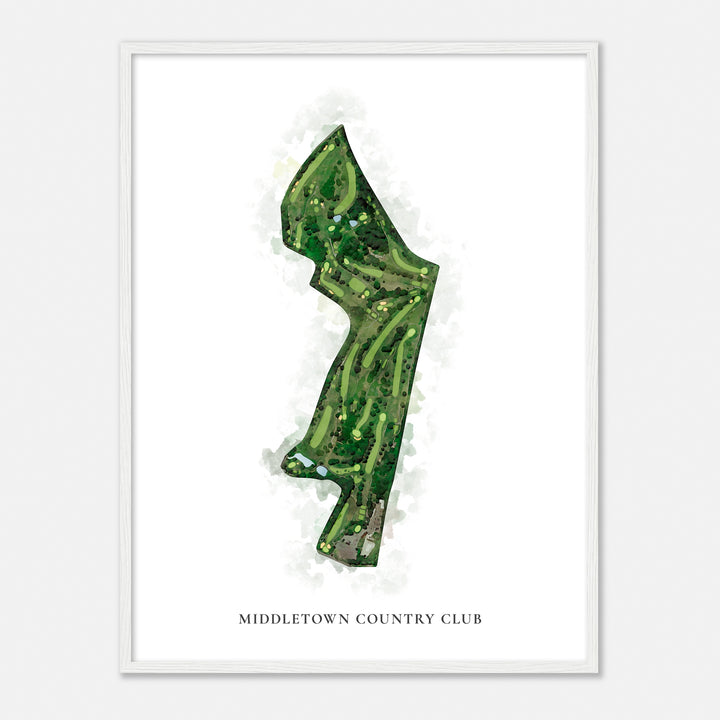 Print of Middletown Country Club Classic Map