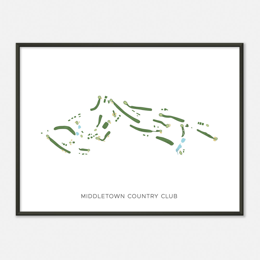 Print of Middletown Country Club Modern Map