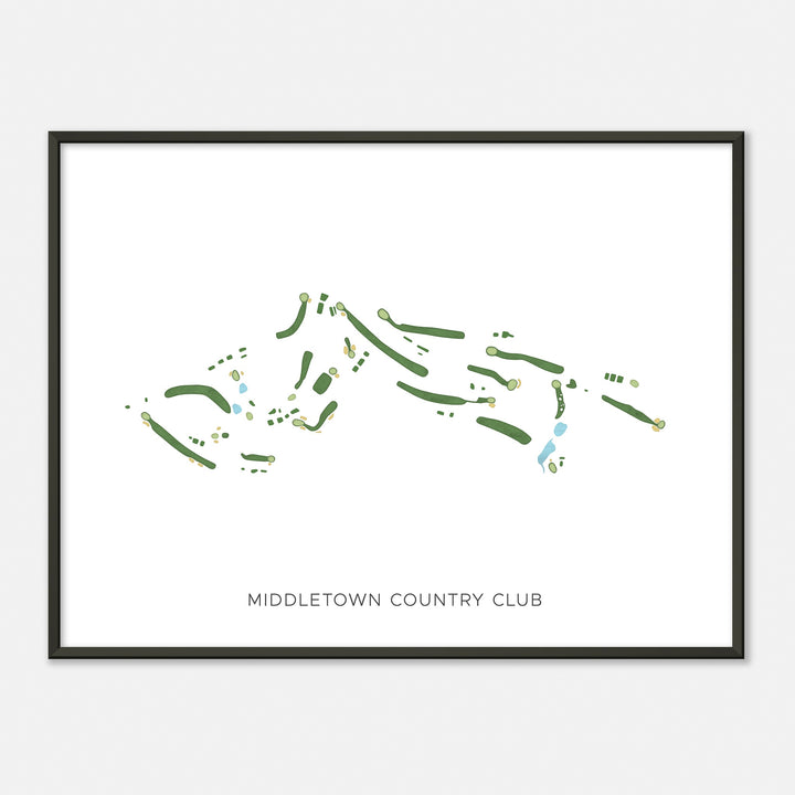 Print of Middletown Country Club Modern Map