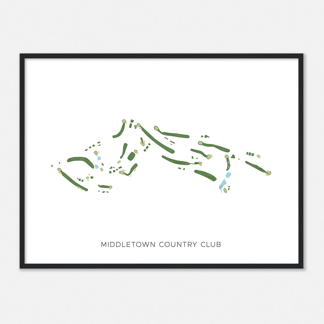 Print of Middletown Country Club Modern Map