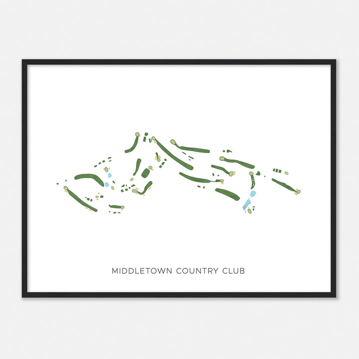 Print of Middletown Country Club Modern Map