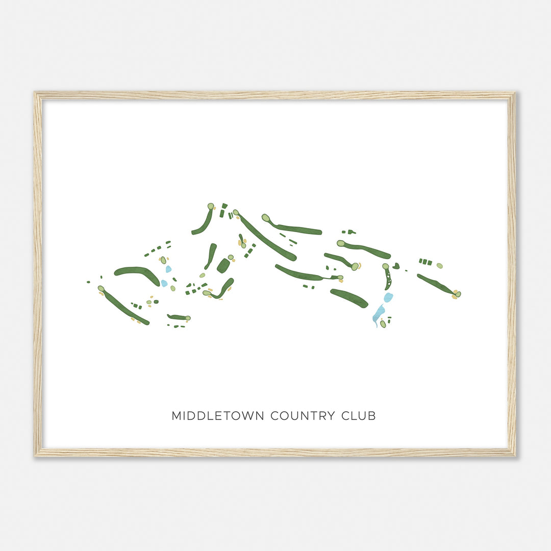 Print of Middletown Country Club Modern Map
