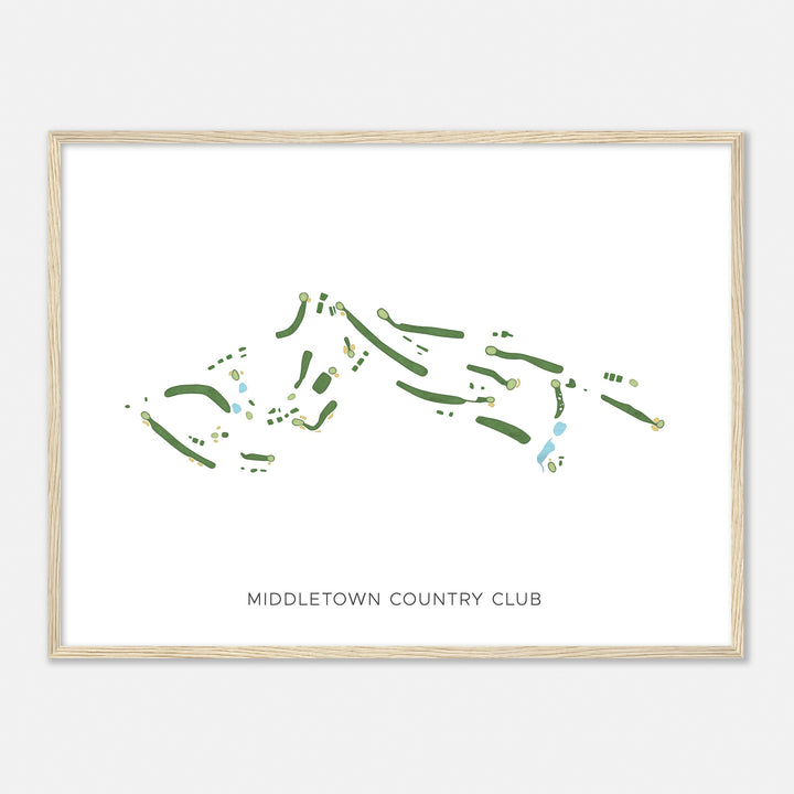 Print of Middletown Country Club Modern Map