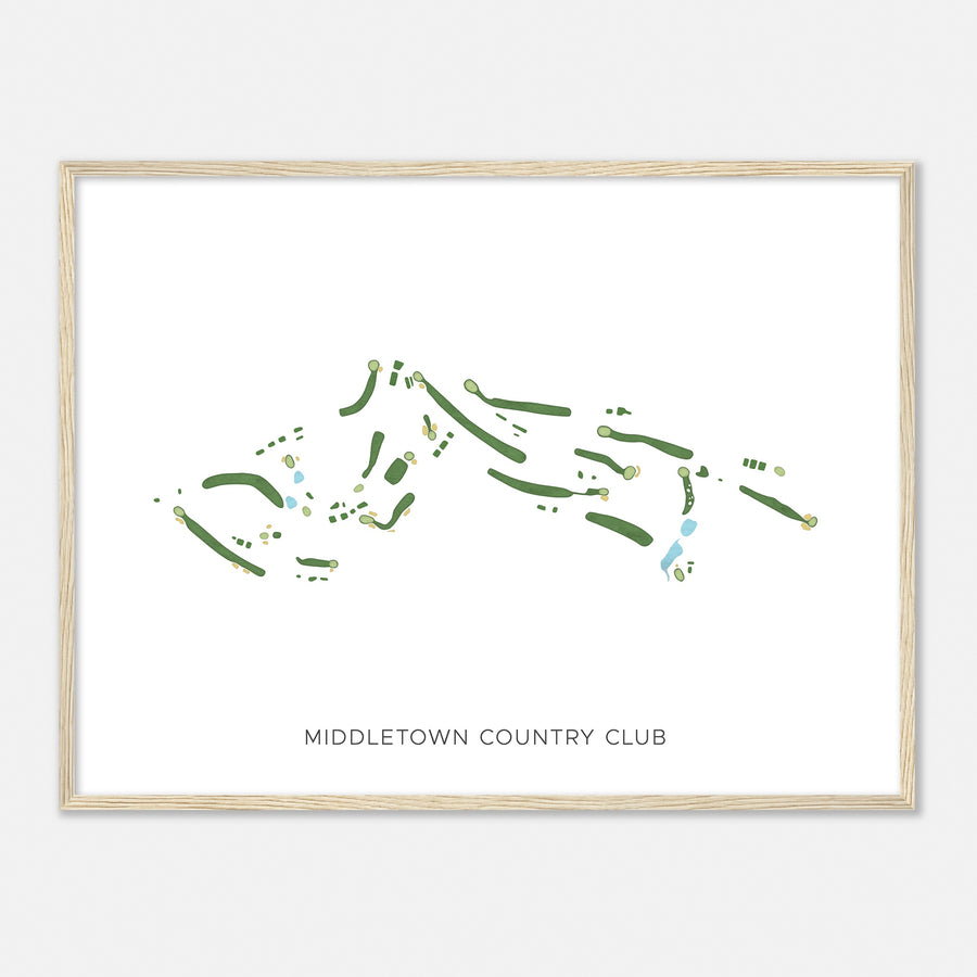 Print of Middletown Country Club Modern Map