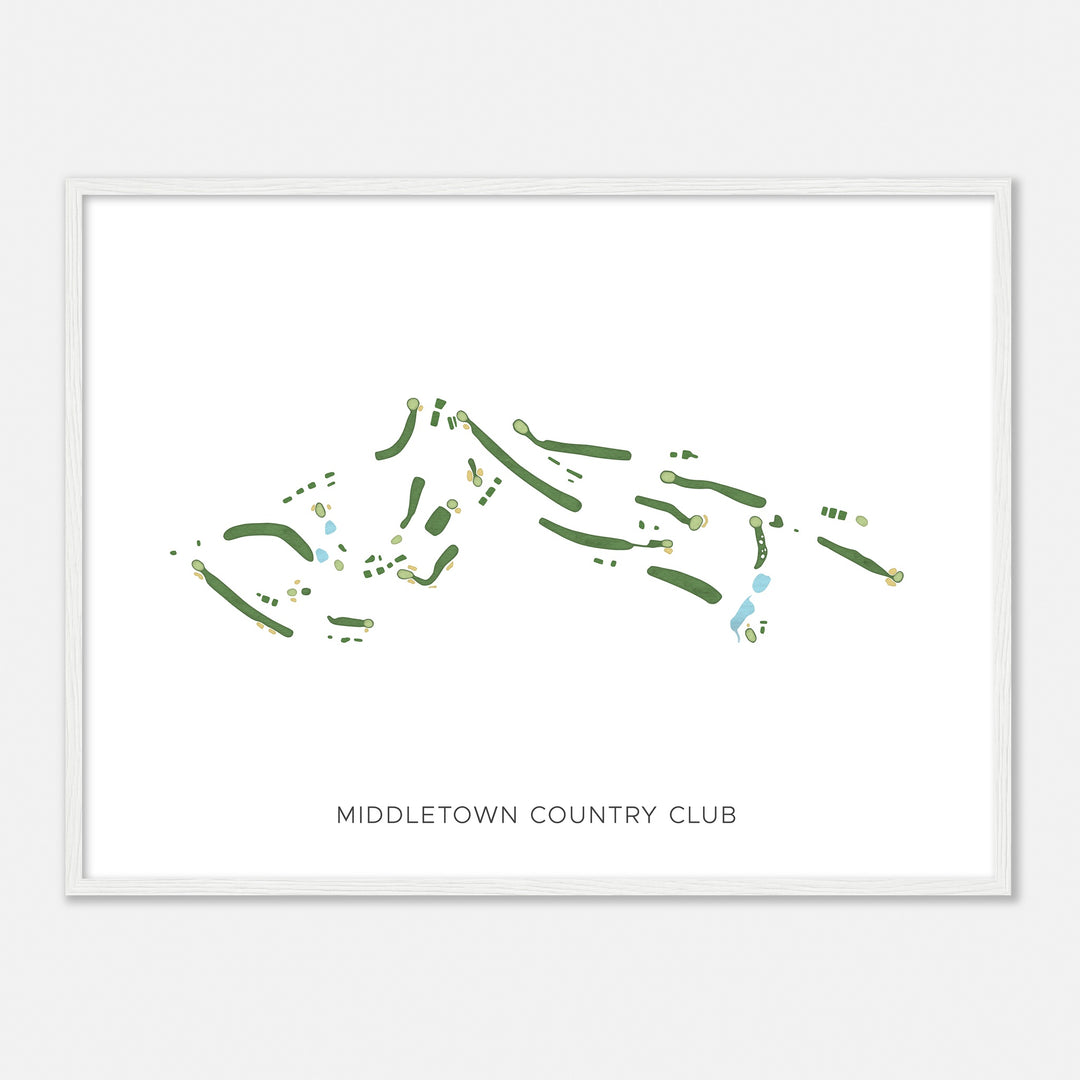 Print of Middletown Country Club Modern Map