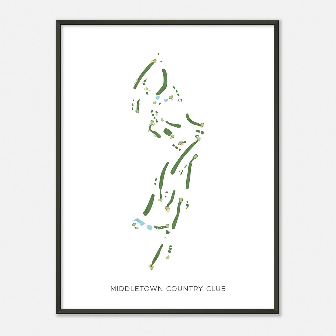 Print of Middletown Country Club Modern Map
