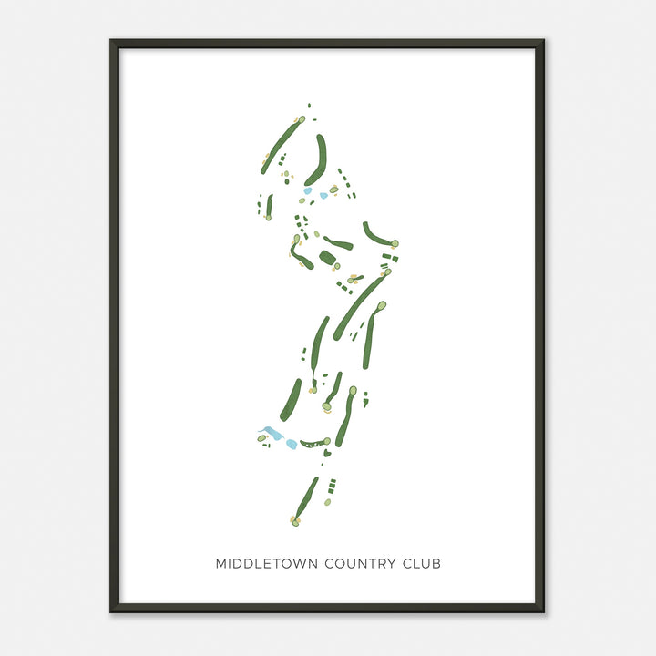 Print of Middletown Country Club Modern Map