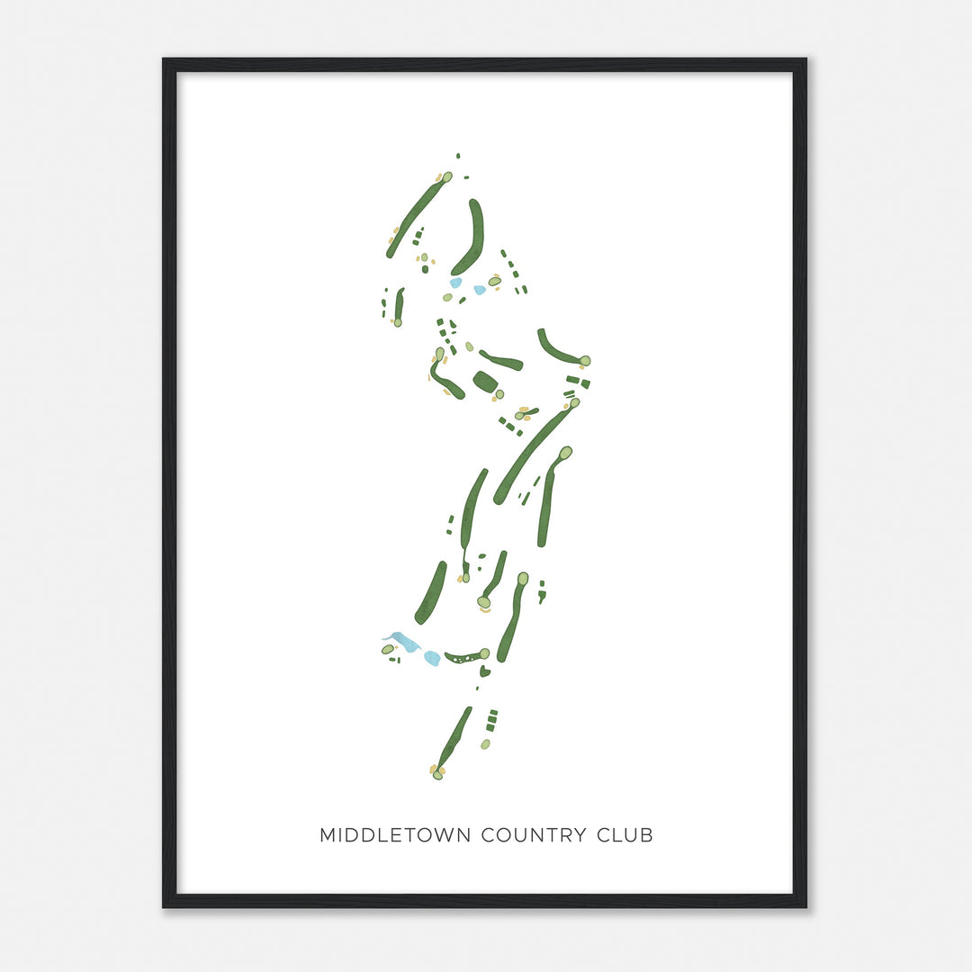 Print of Middletown Country Club Modern Map