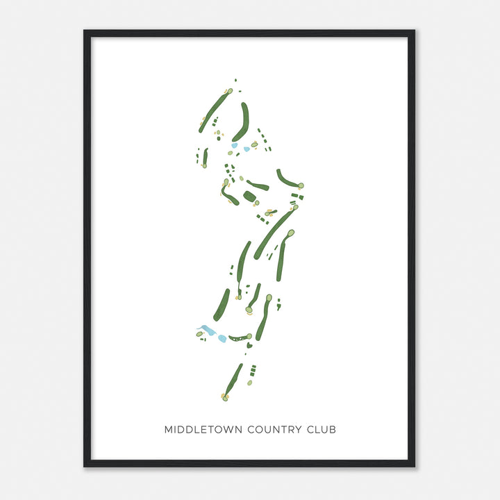 Print of Middletown Country Club Modern Map